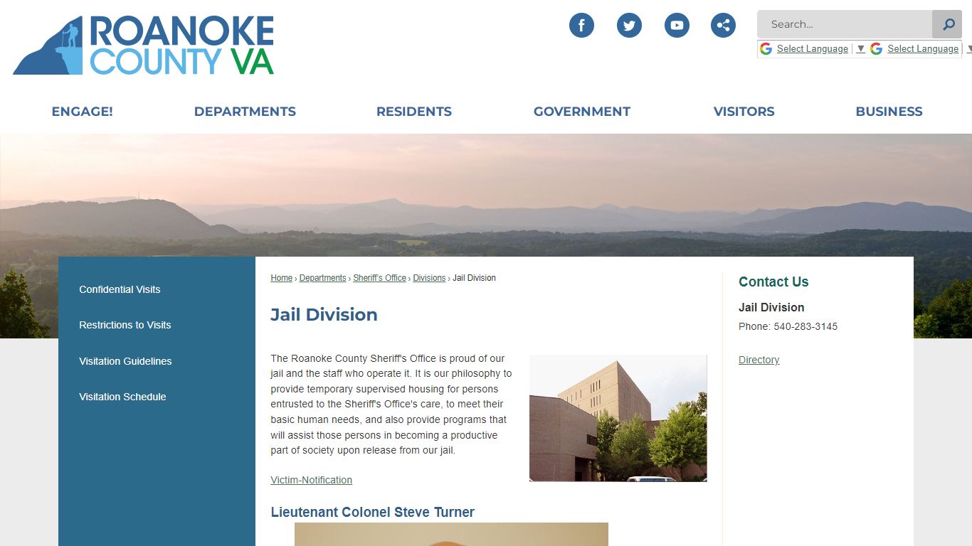 Jail Division | Roanoke County, VA - Official Website